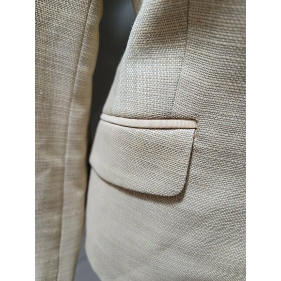 Pendleton Women's Beige Wool Single Breasted Three Buttons Fitted Blazer Size 10 - Picture 3 of 12
